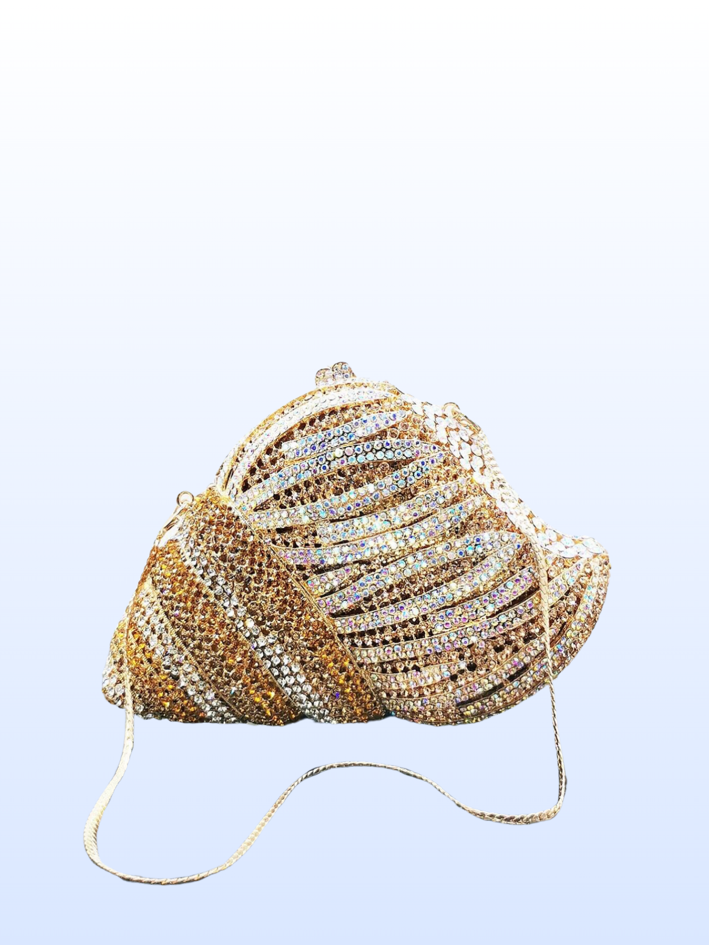 Bolso clutch caracol diamantes