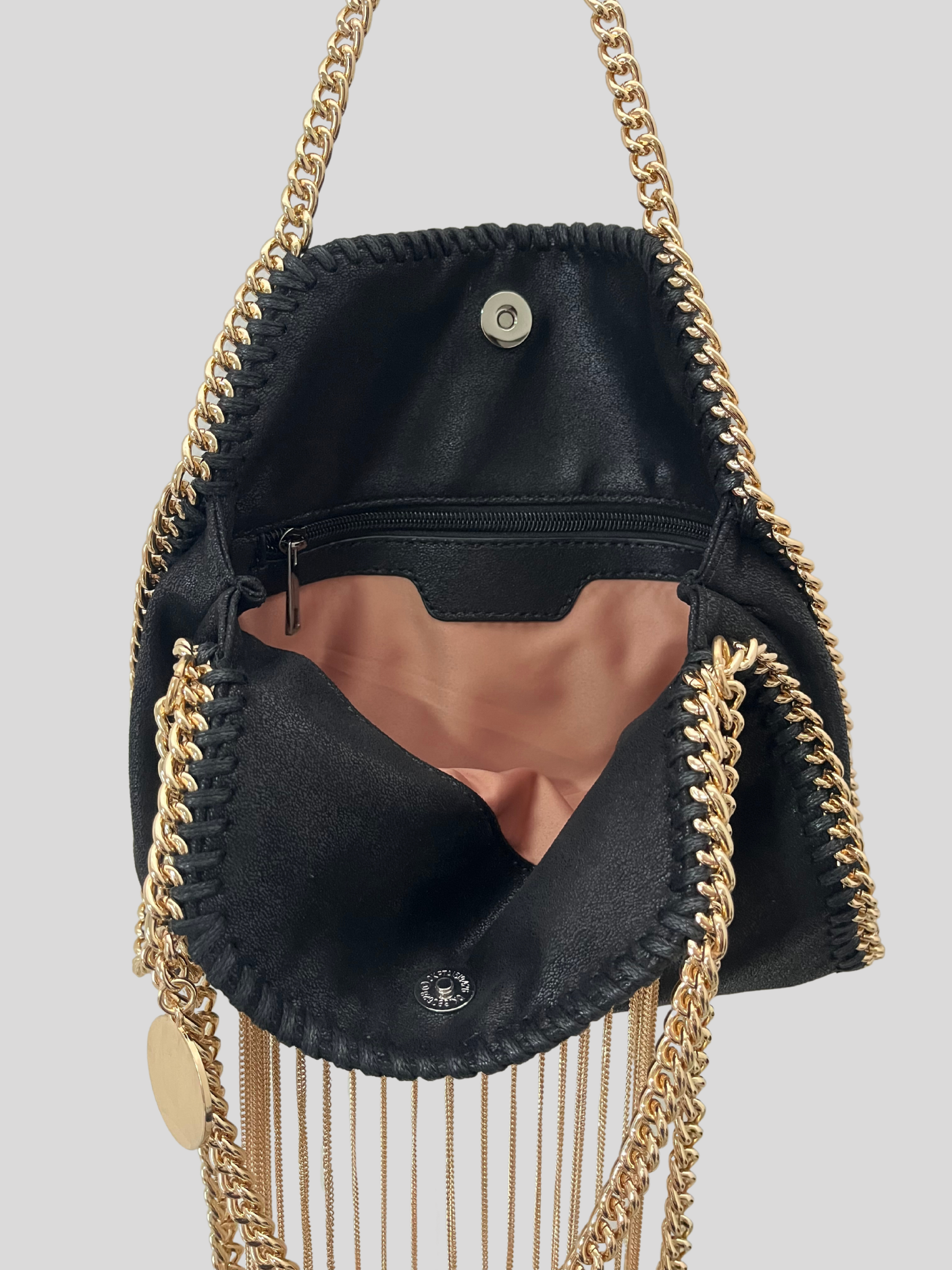 Bolso cadenas metálico crossbody