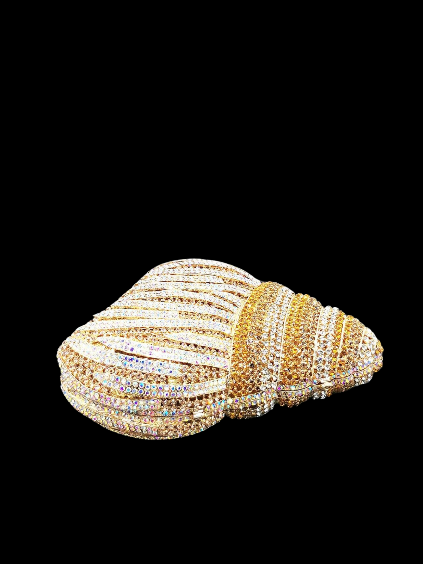 Bolso clutch caracol diamantes