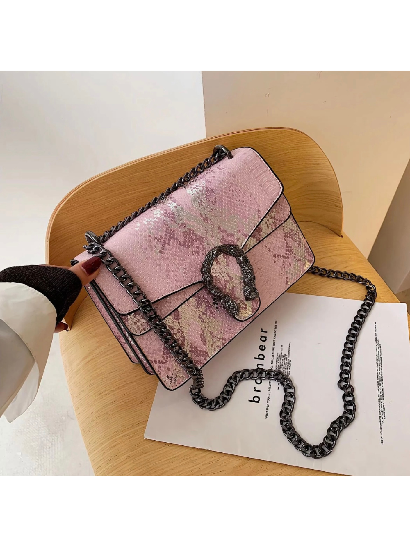 Bolso serpiente hebilla