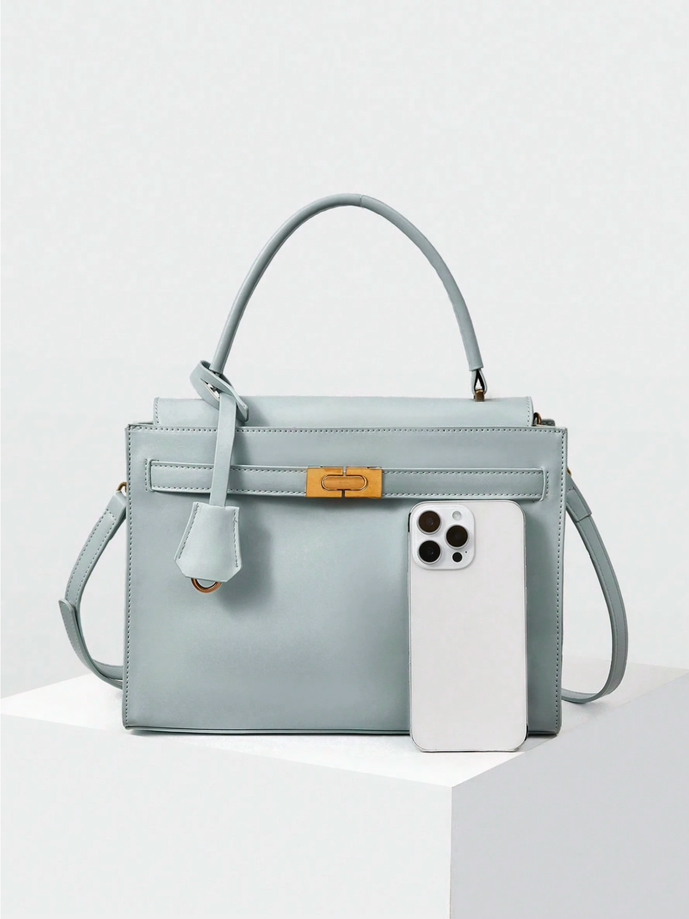 Bolso minimal celeste