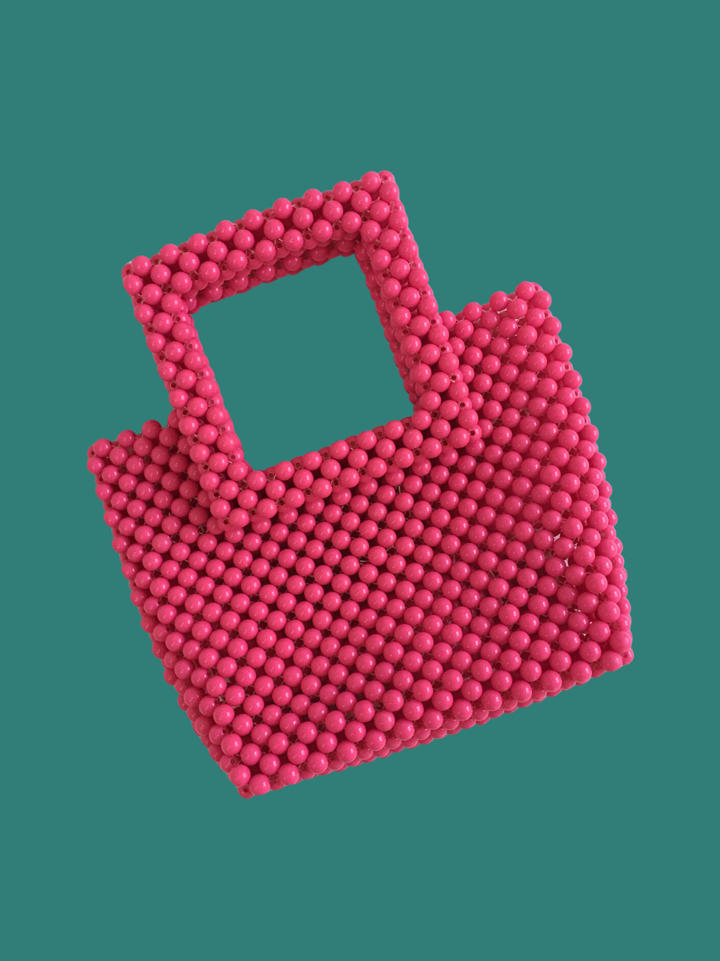 Bolso cuentas cuadrado