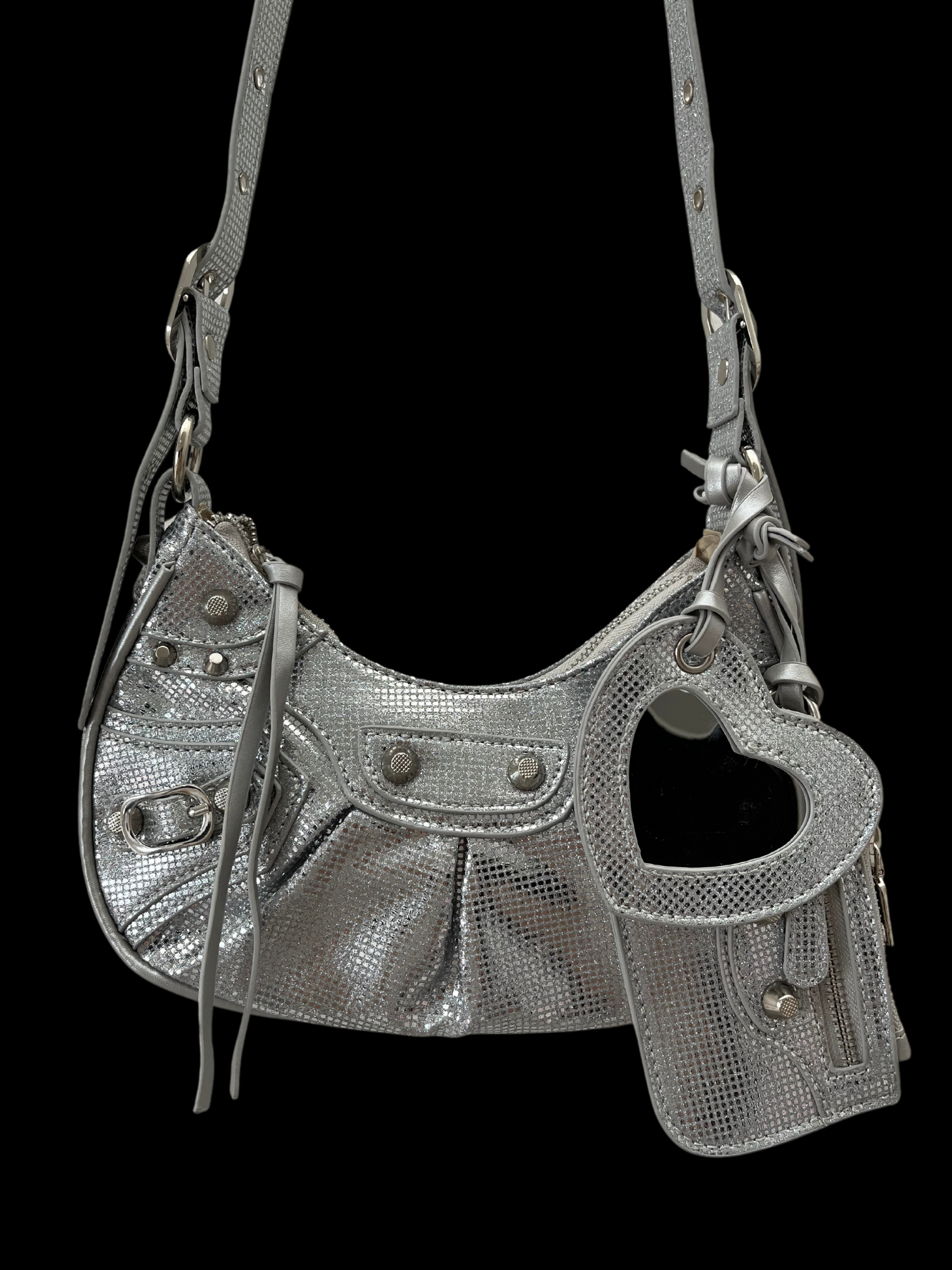Bolso crossbody brillante