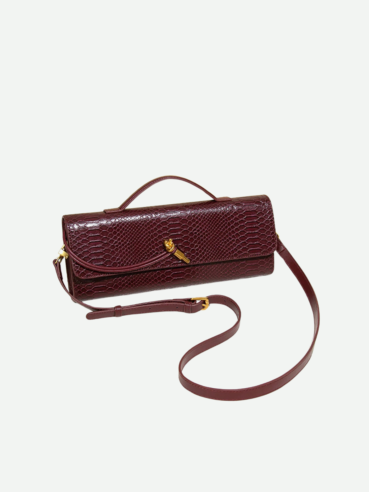 Bolso cartera alargado textura