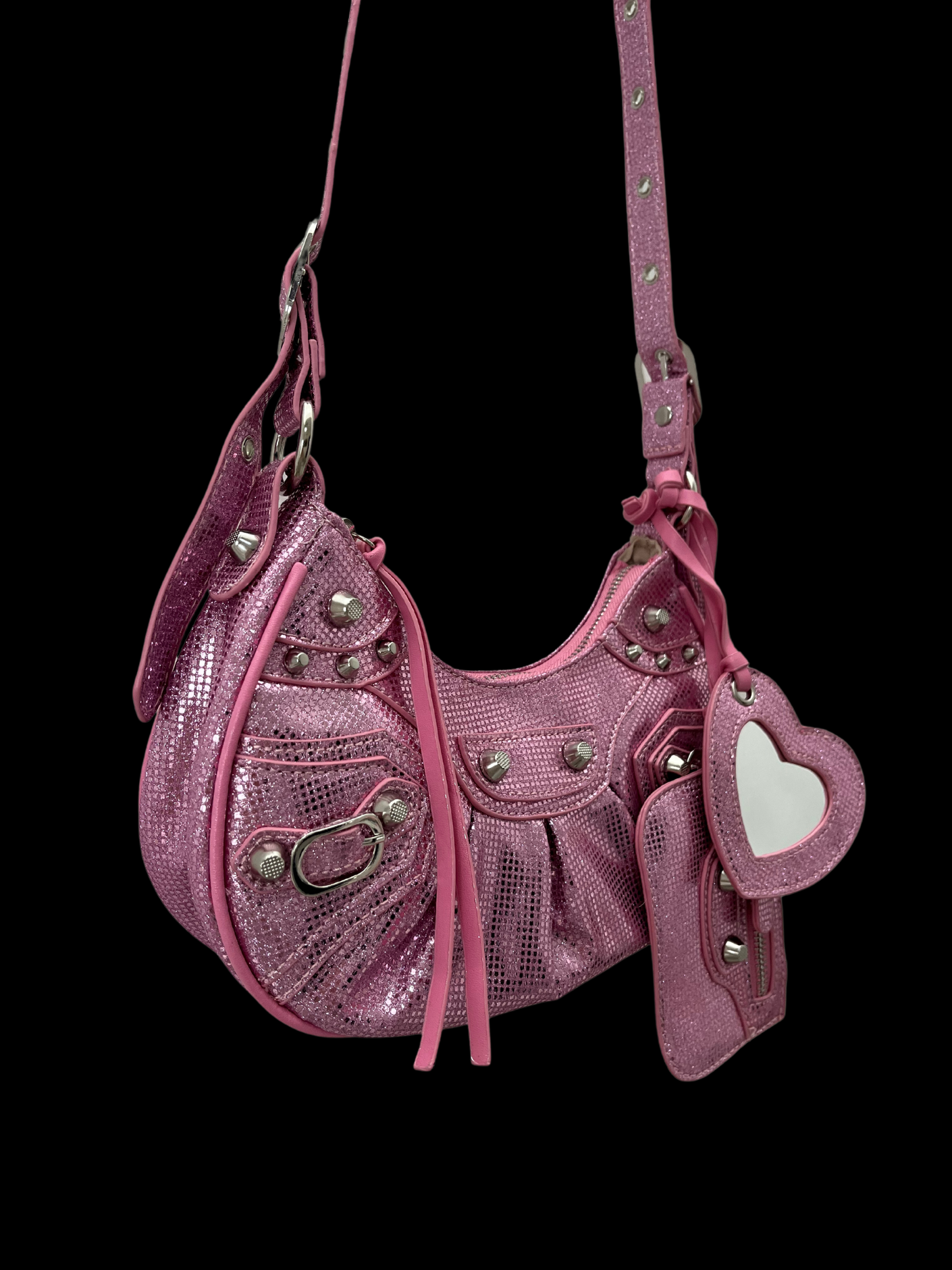 Bolso crossbody brillante