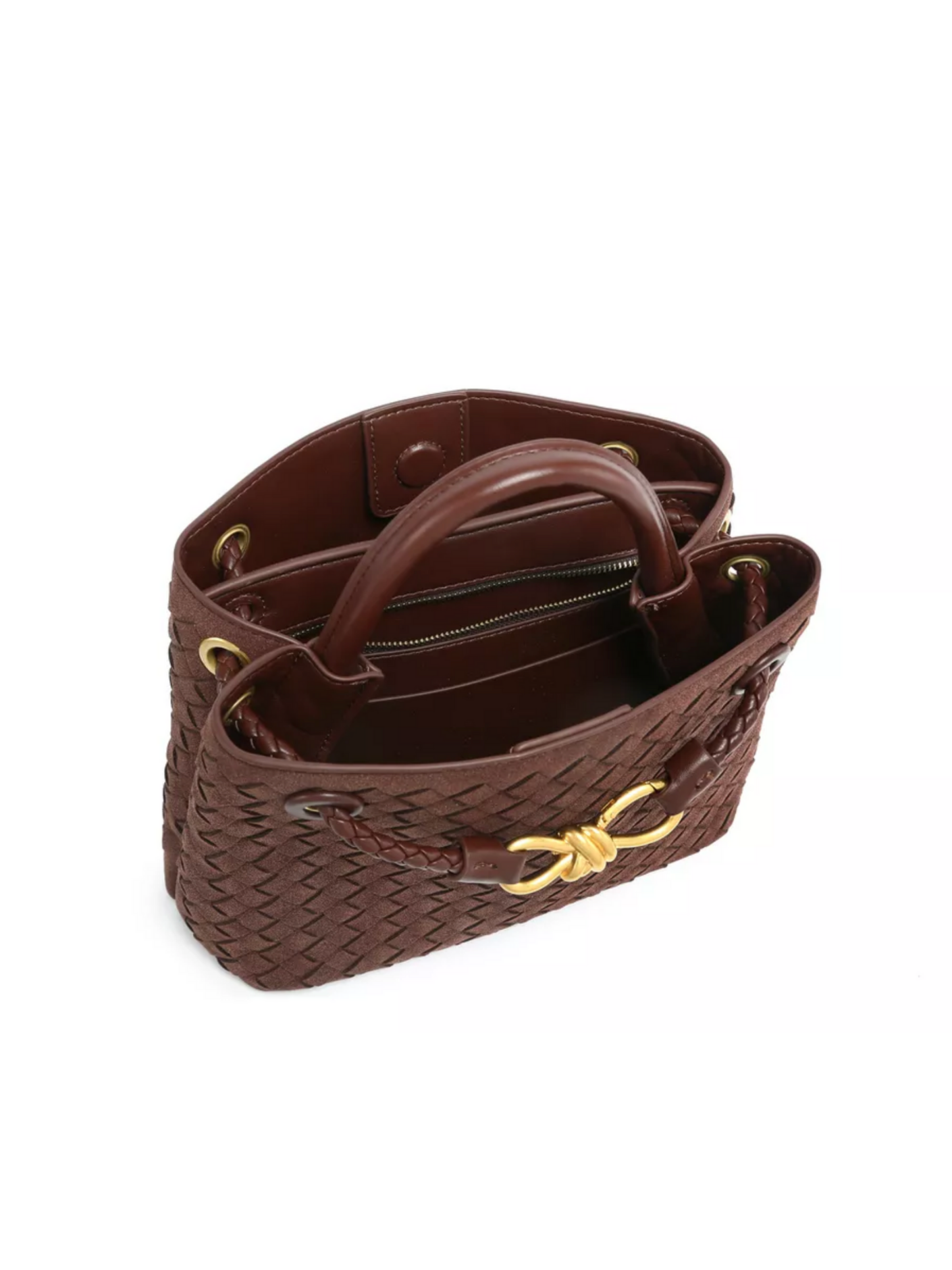 Bolso tejido gamuza nudo