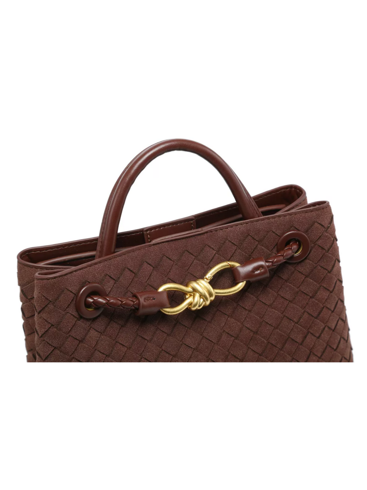 Bolso tejido gamuza nudo