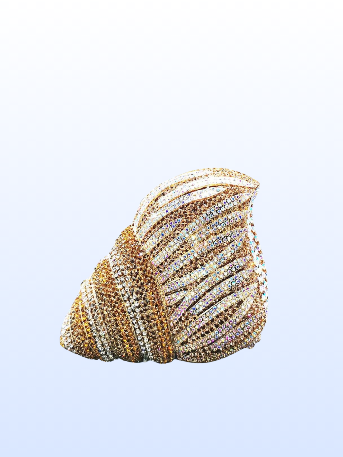 Bolso clutch caracol diamantes