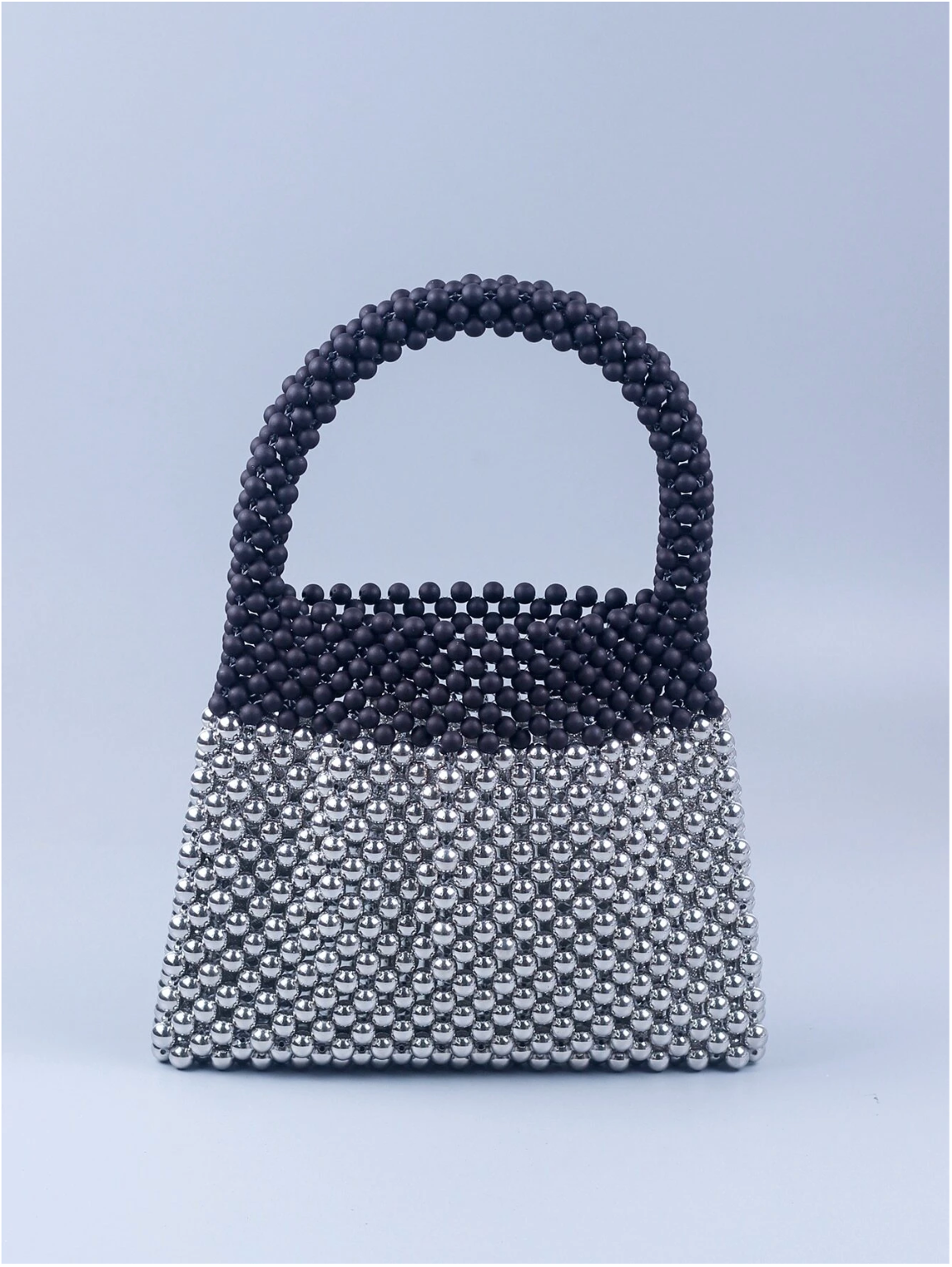 Bolso cuentas bicolor mini