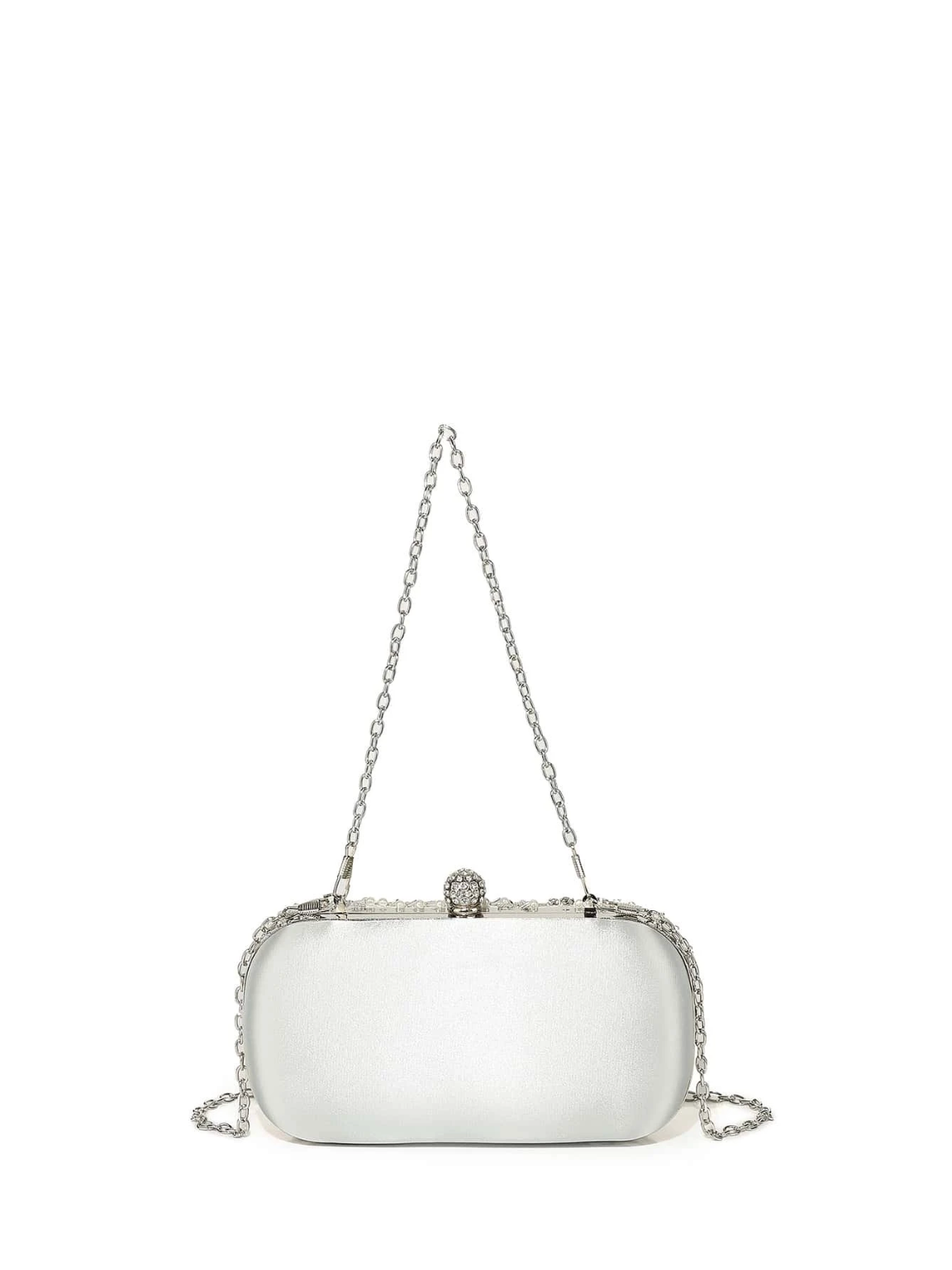 Bolso clutch bordado diamantes perlas