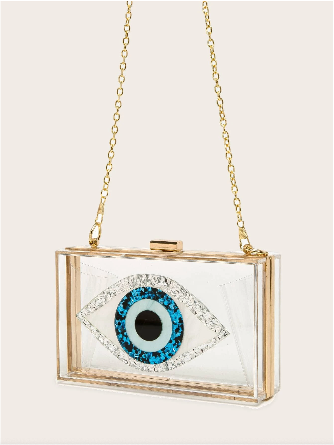 Bolso clutch ojo protector