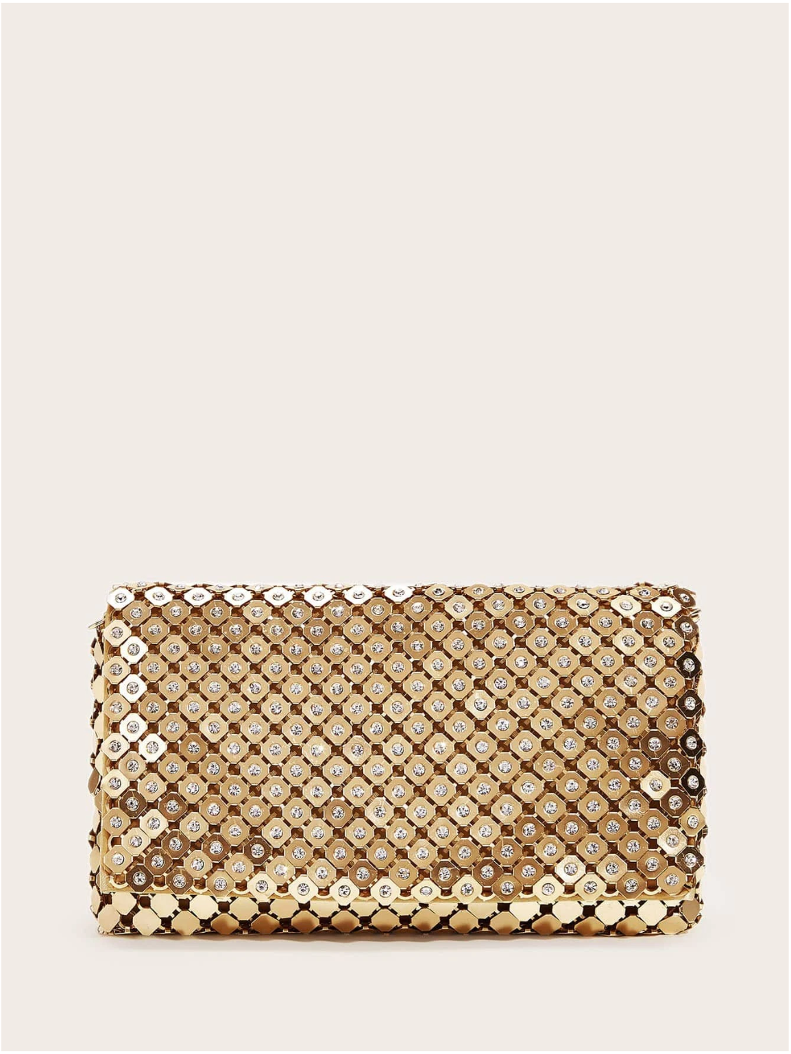Bolso cartera lentejuelas metálicas