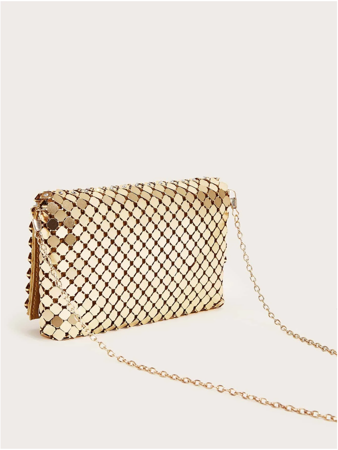 Bolso cartera lentejuelas metálicas