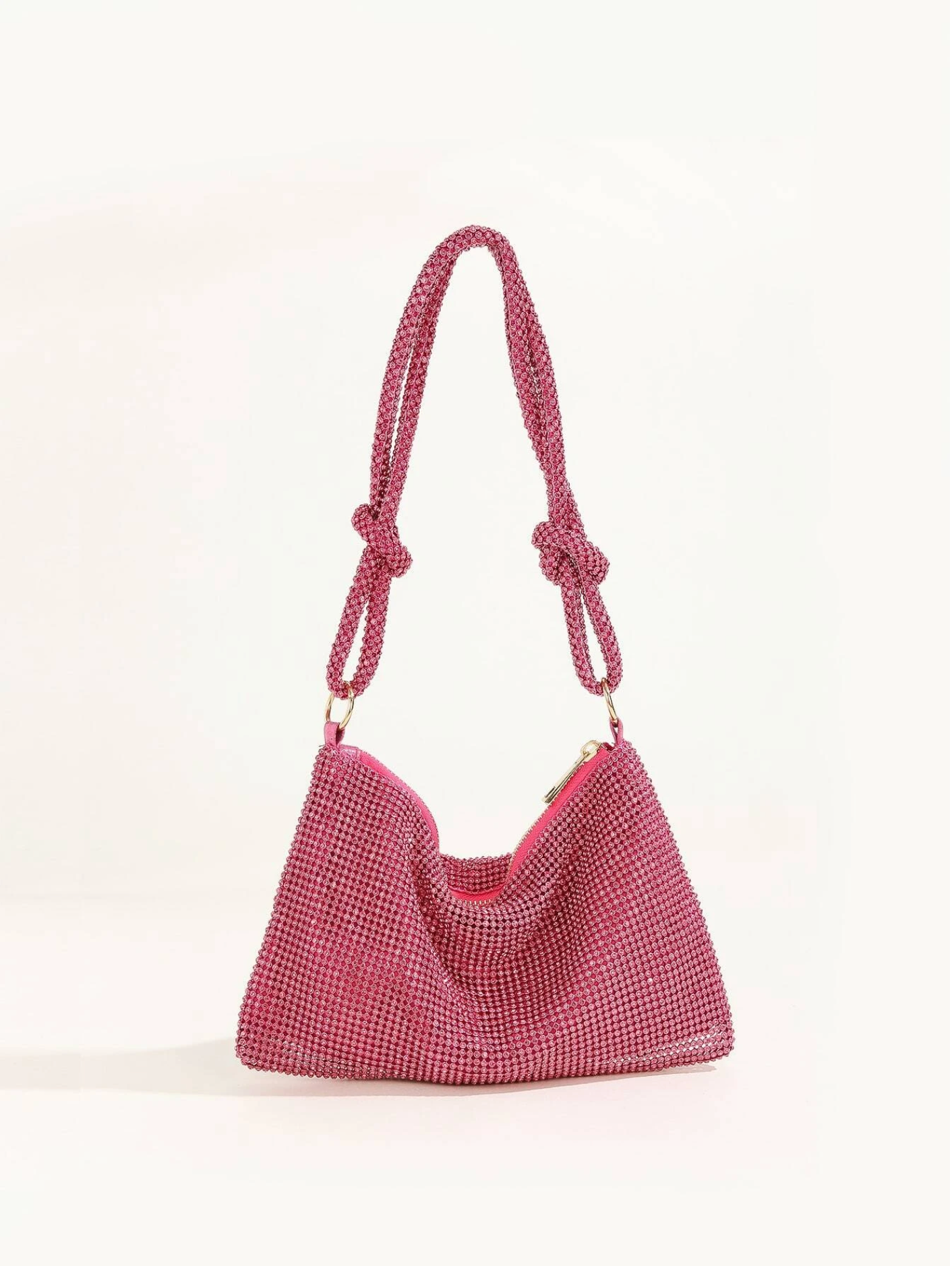 Bolso diamantes nudo