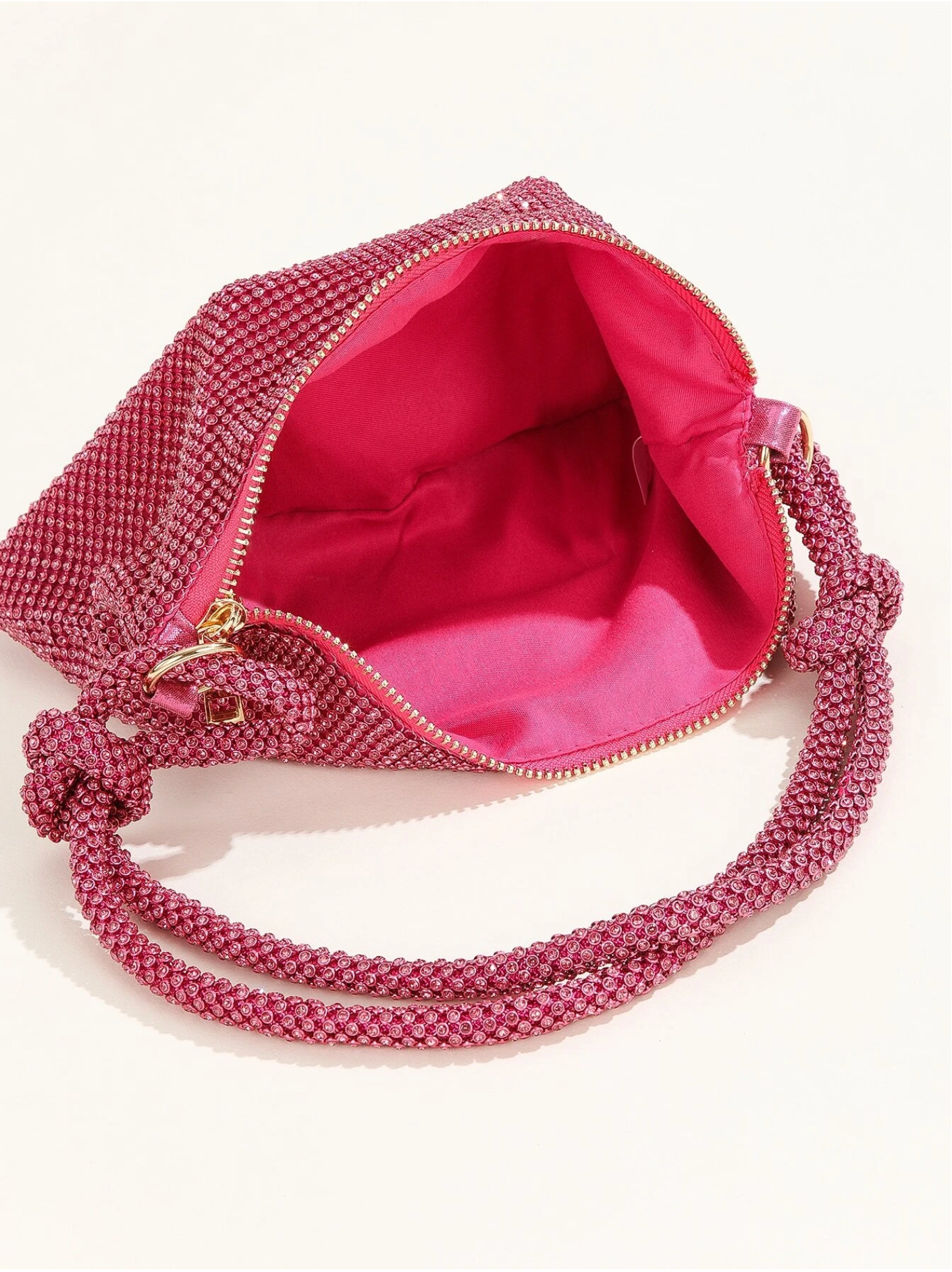 Bolso diamantes nudo