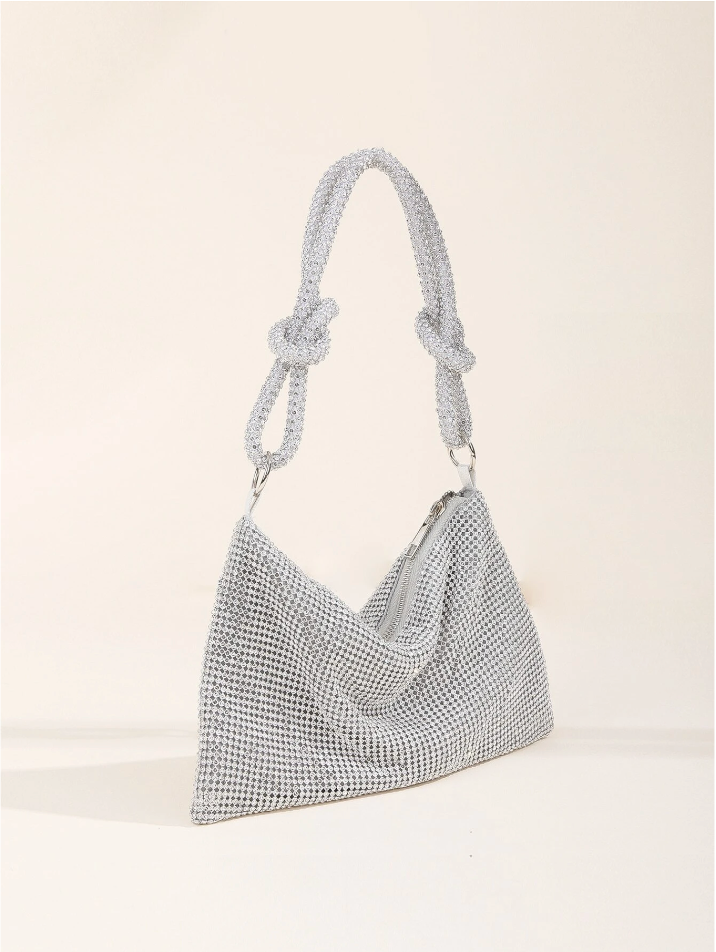 Bolso diamantes nudo
