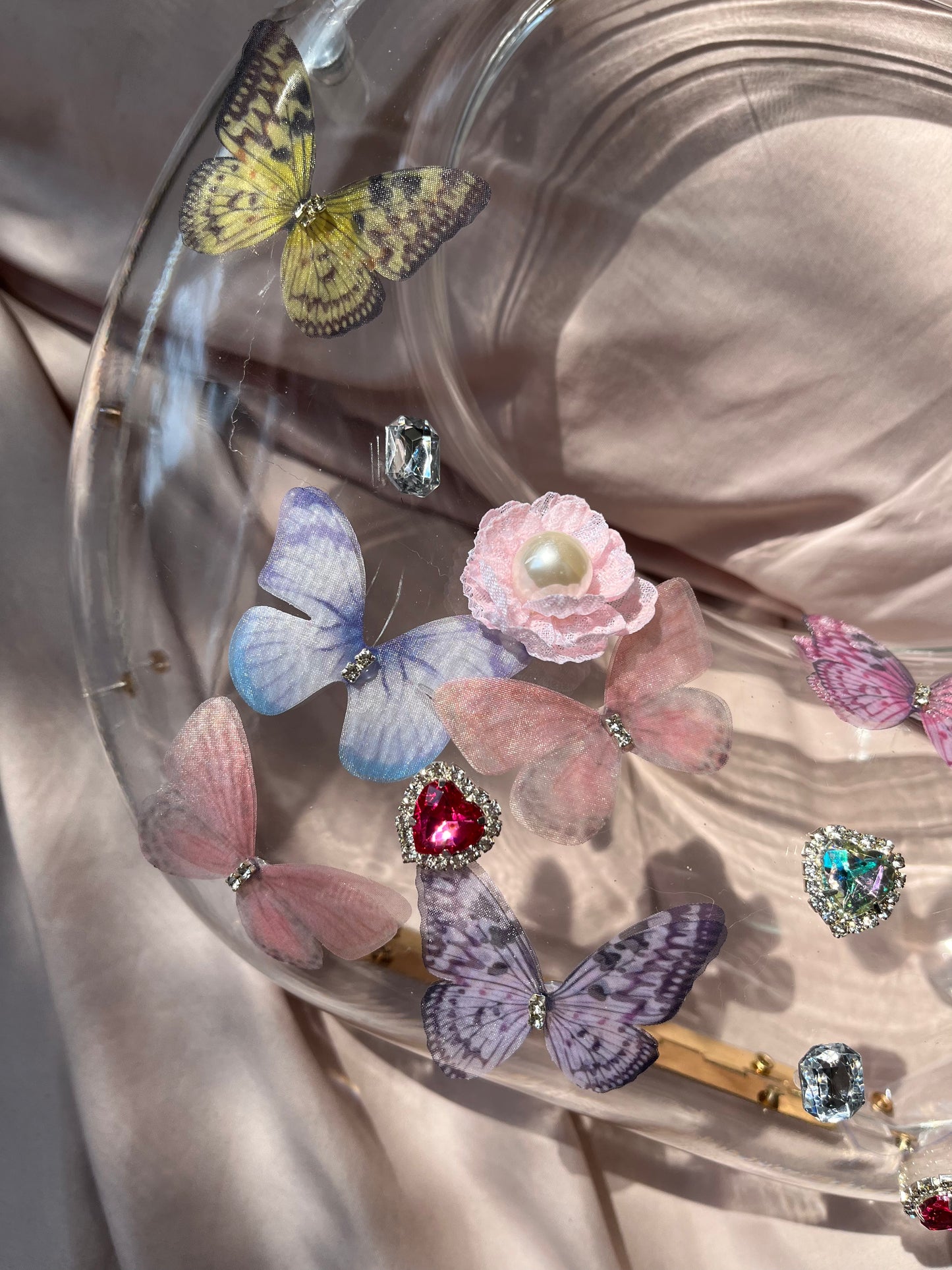 Bolso acrílico mariposas