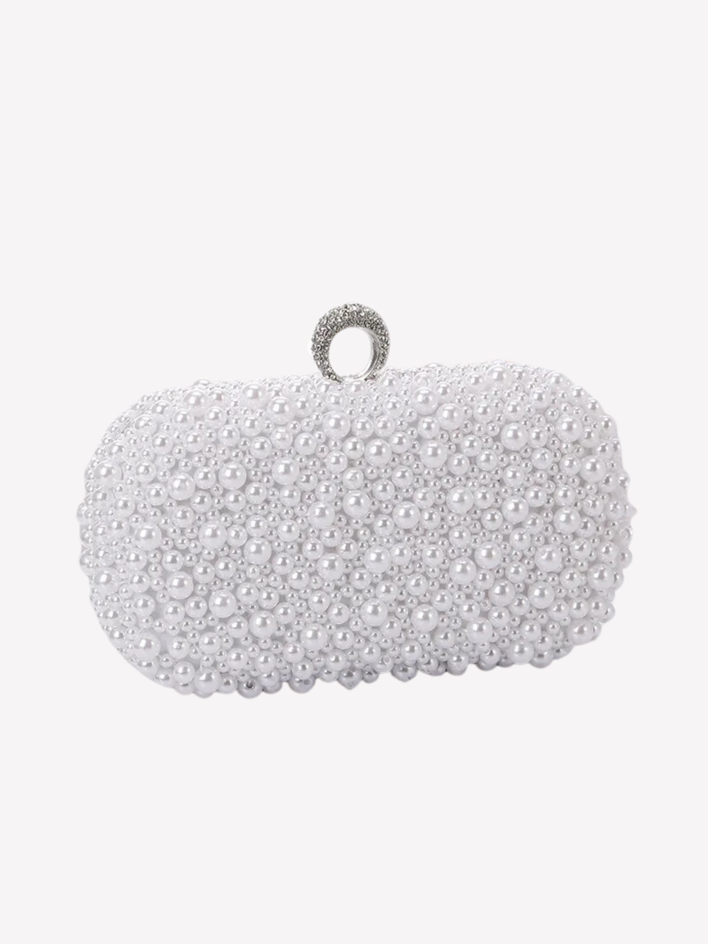 Bolso clutch perlas bordado