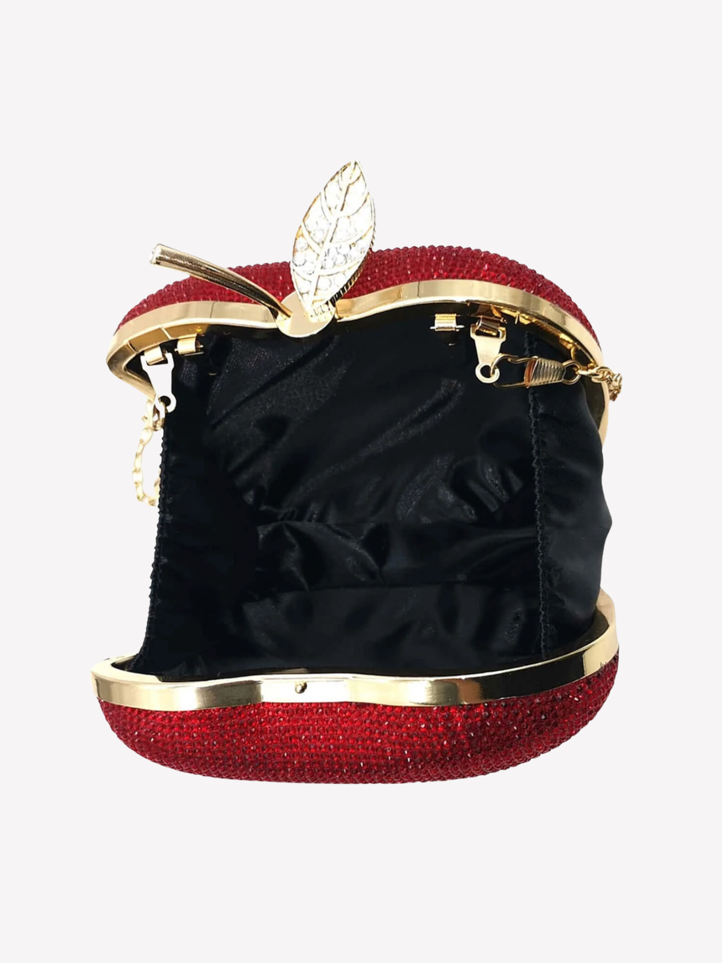 Bolso clutch manzana diamantes