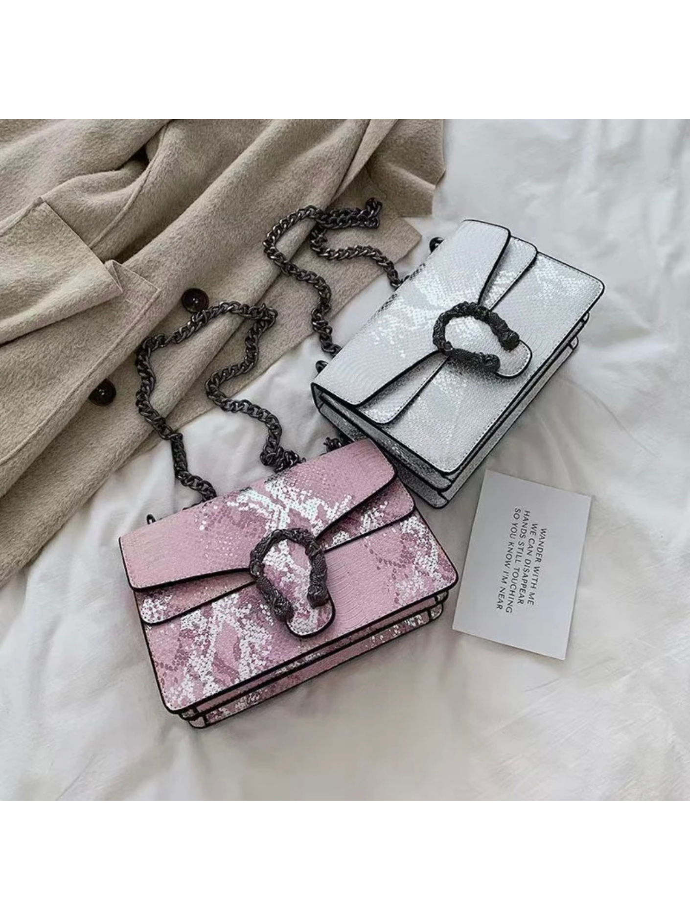 Bolso serpiente hebilla