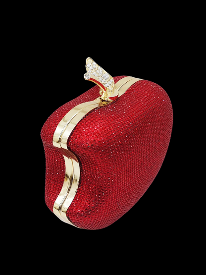 Bolso clutch manzana diamantes