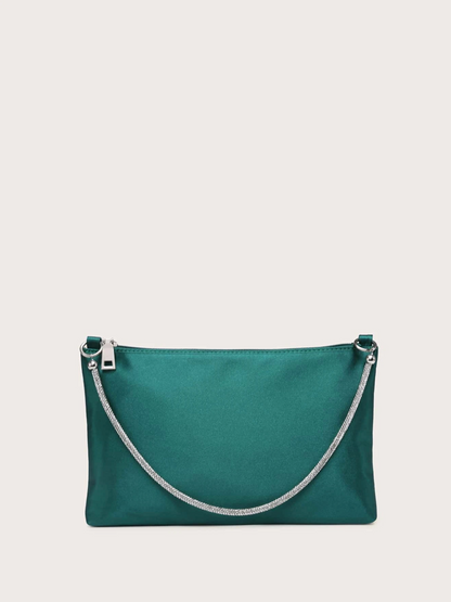 Bolso sobre satín diamantes