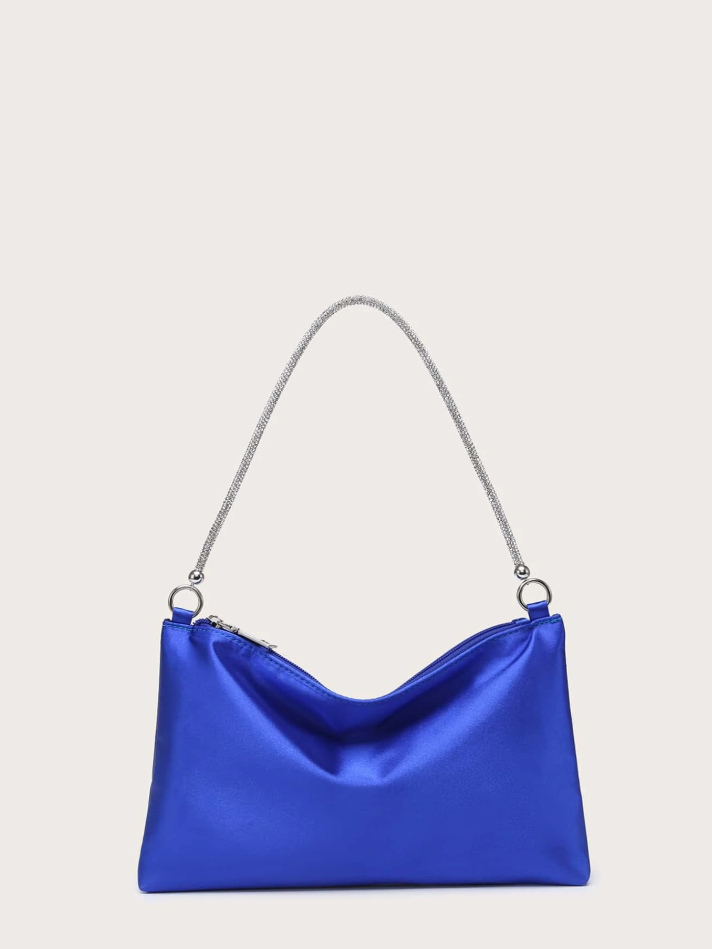 Bolso sobre satín diamantes