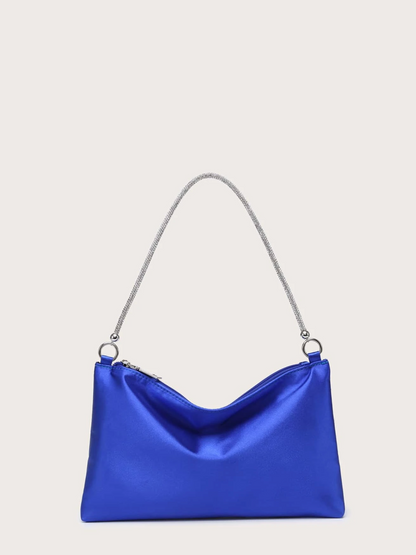 Bolso sobre satín diamantes