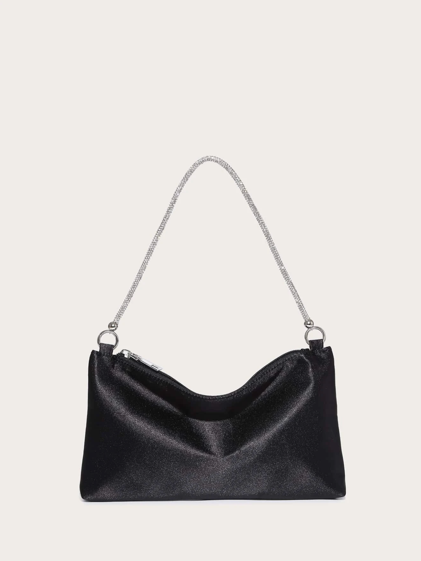 Bolso sobre satín diamantes