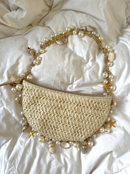 Bolso perlas caracolas