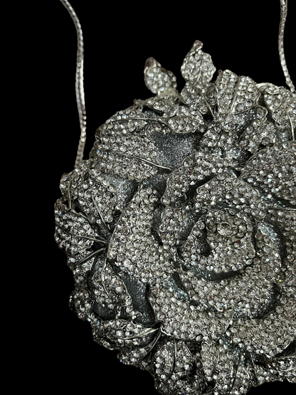 Bolso clutch rosa diamantes