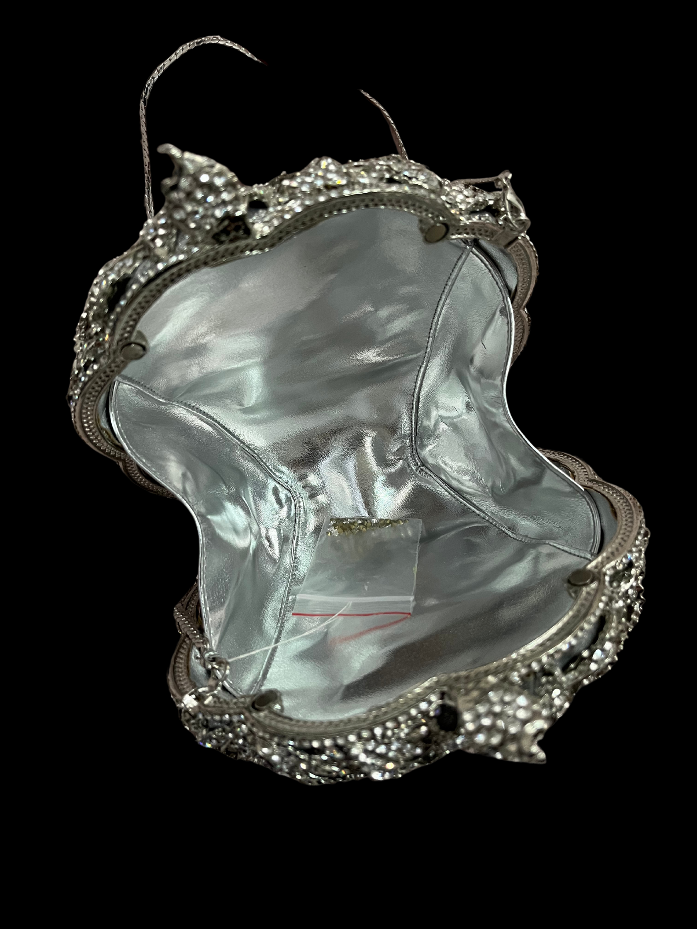 Bolso clutch rosa diamantes