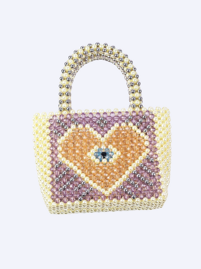 Bolso cuentas corazón ojo protector