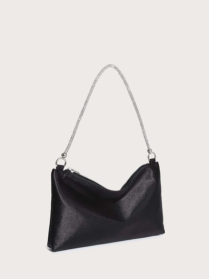 Bolso sobre satín diamantes
