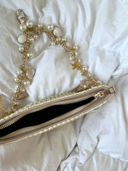 Bolso perlas caracolas