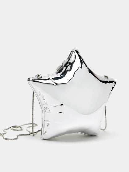 Bolso caja estrella metalizado