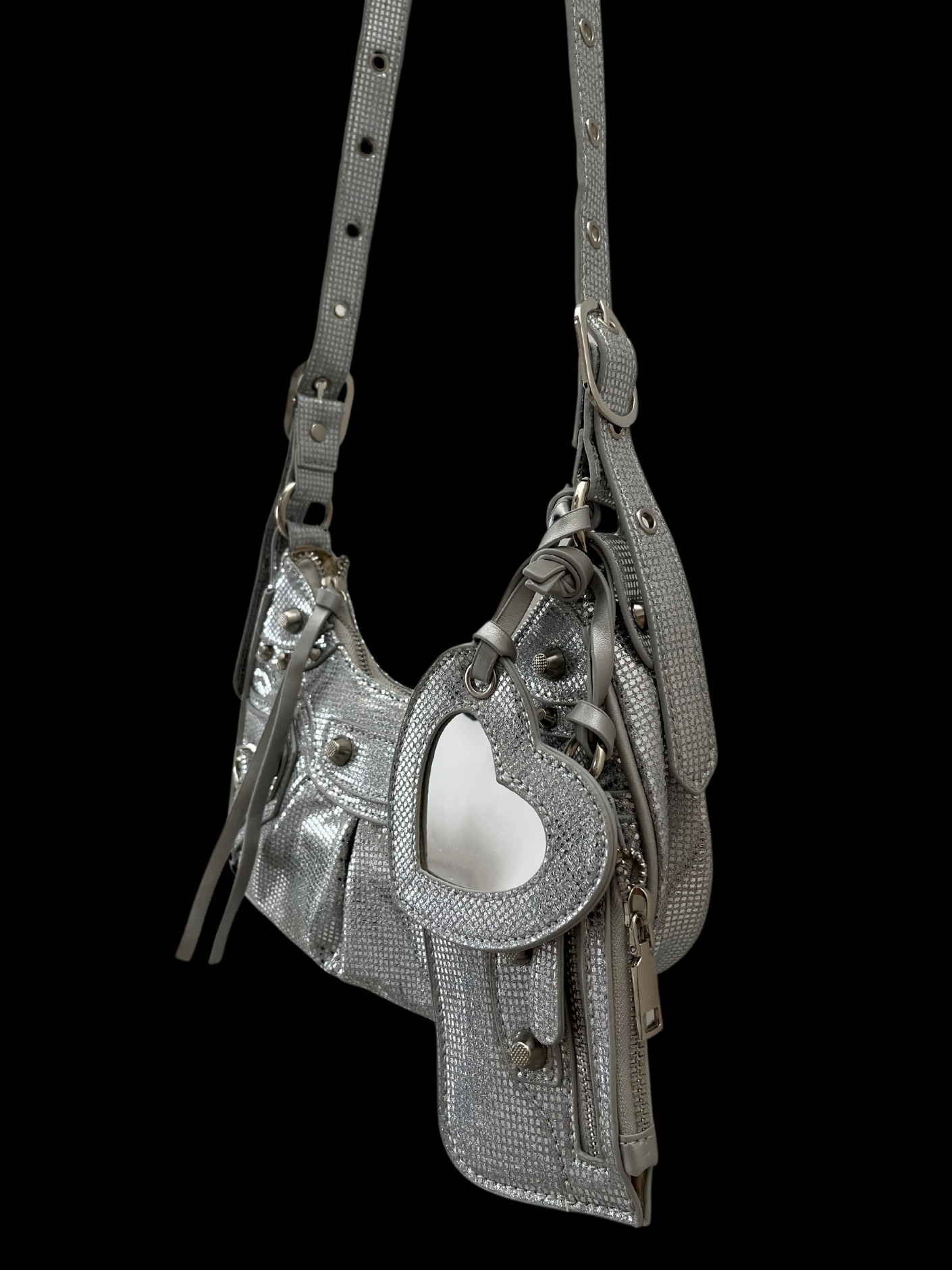 Bolso crossbody brillante