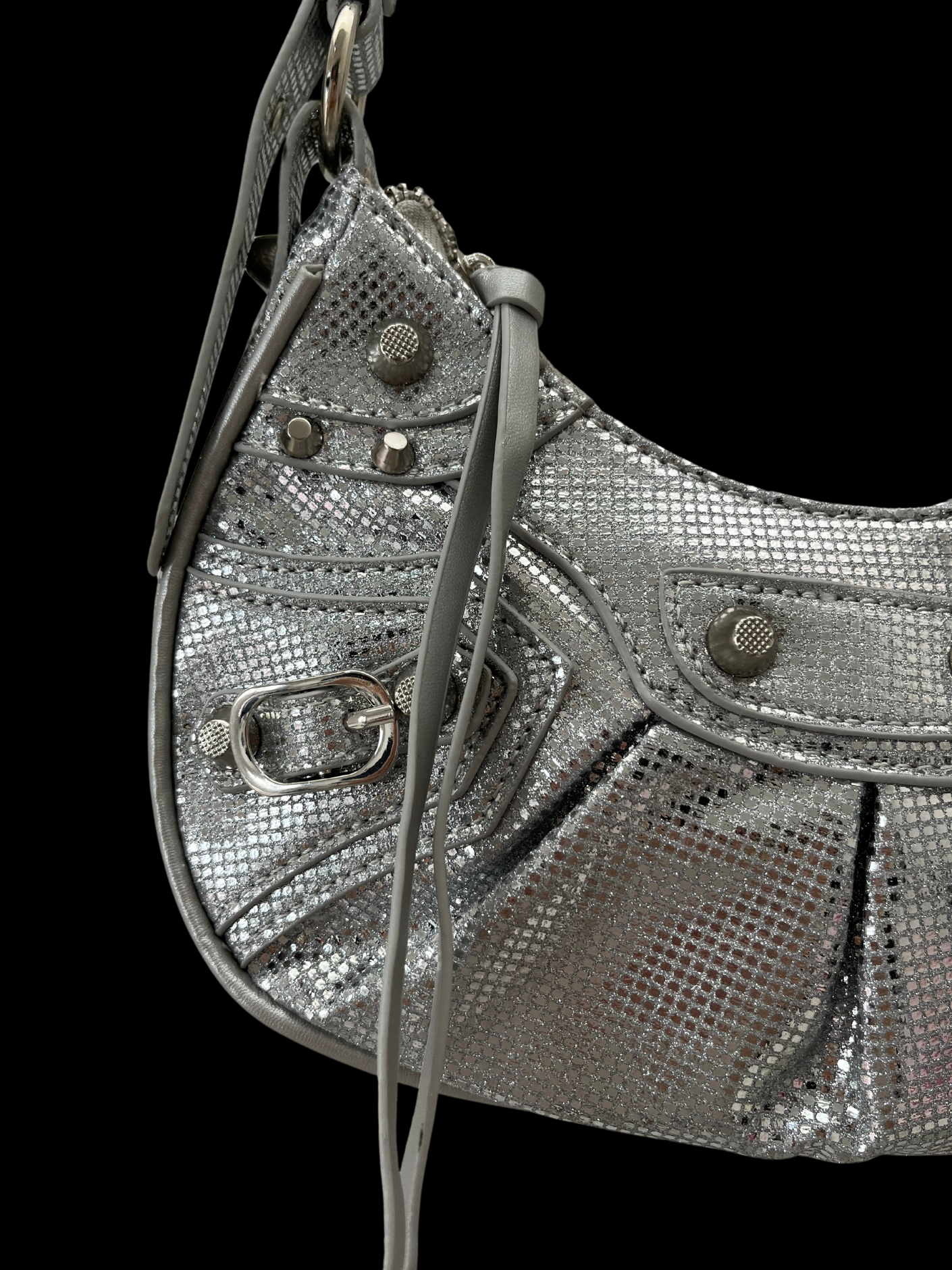 Bolso crossbody brillante