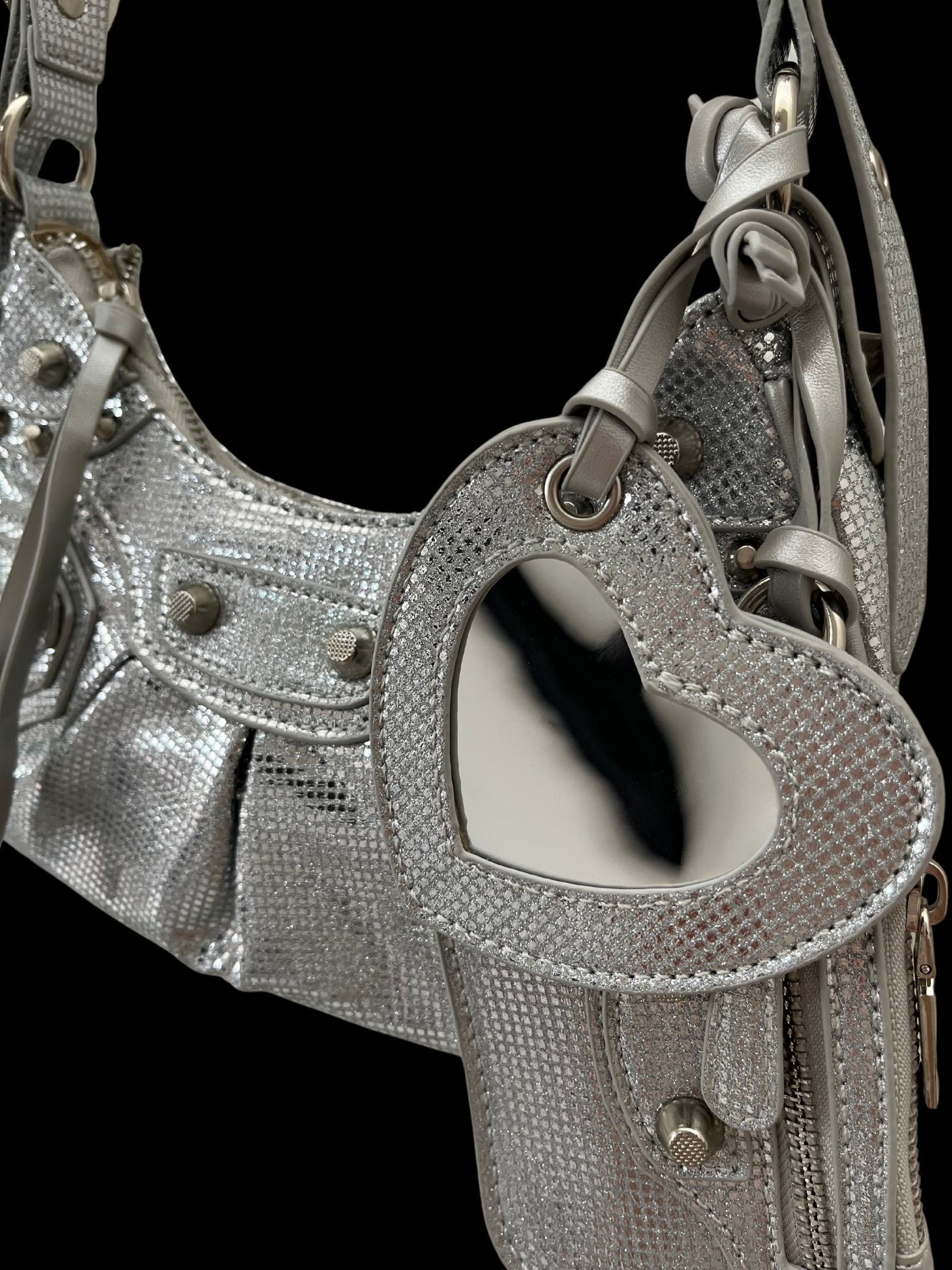 Bolso crossbody brillante