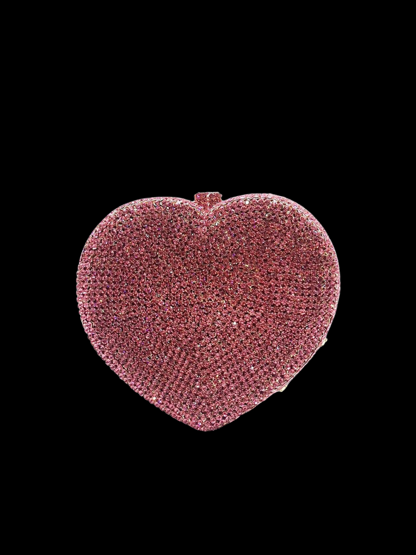 Bolso clutch corazón diamantes