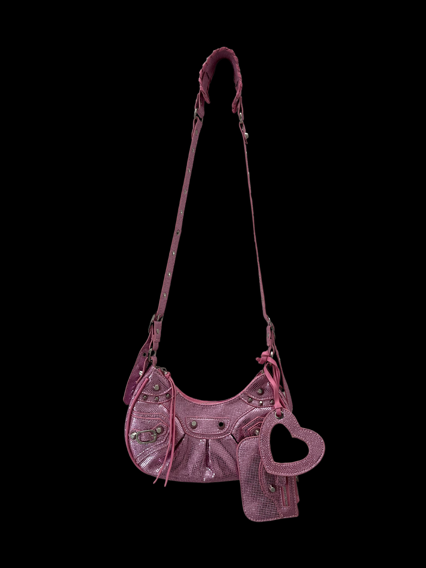 Bolso crossbody brillante