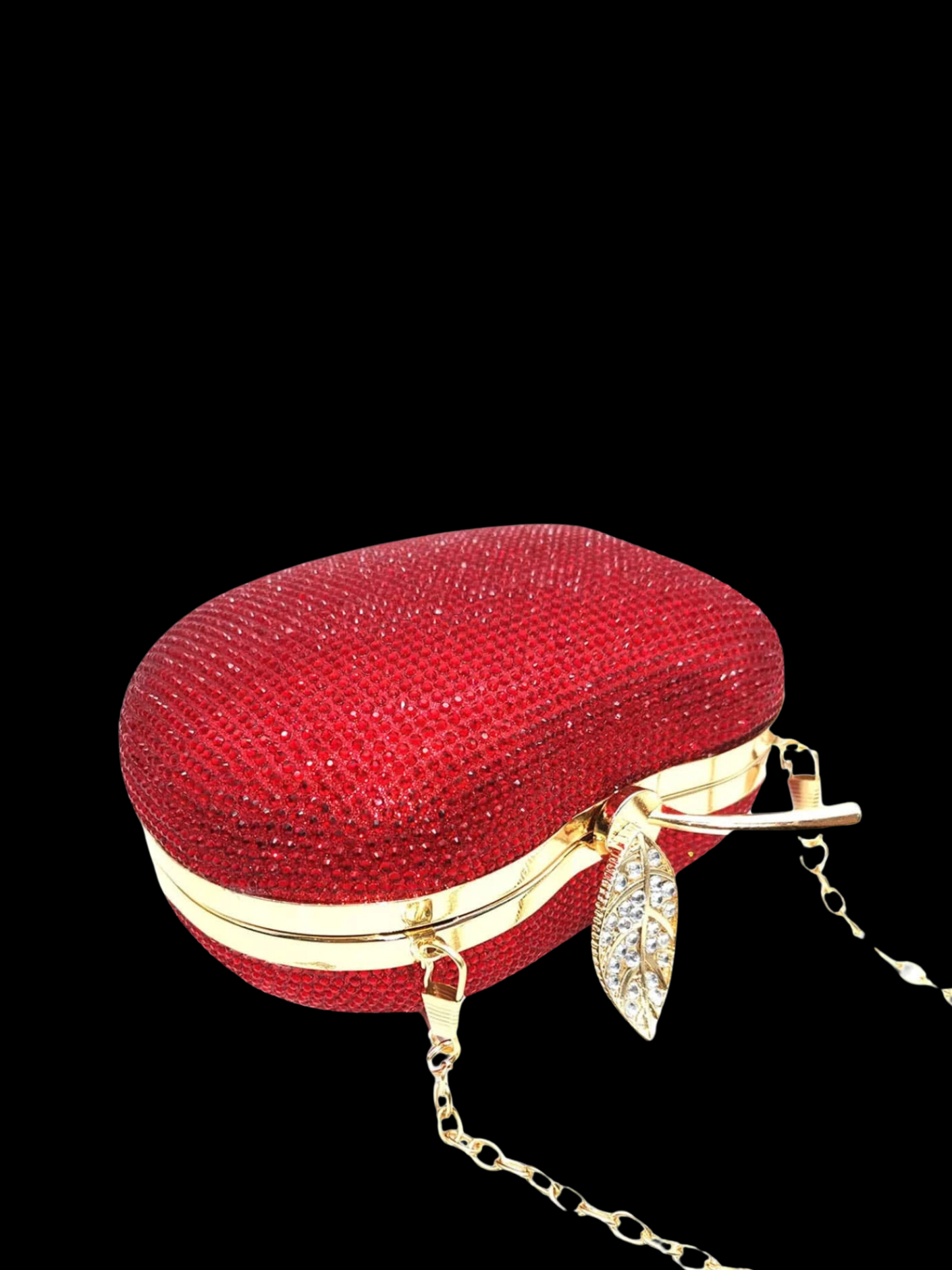 Bolso clutch manzana diamantes