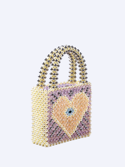 Bolso cuentas corazón ojo protector