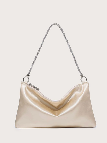 Bolso sobre satín diamantes