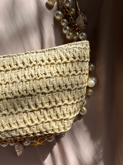 Bolso perlas caracolas