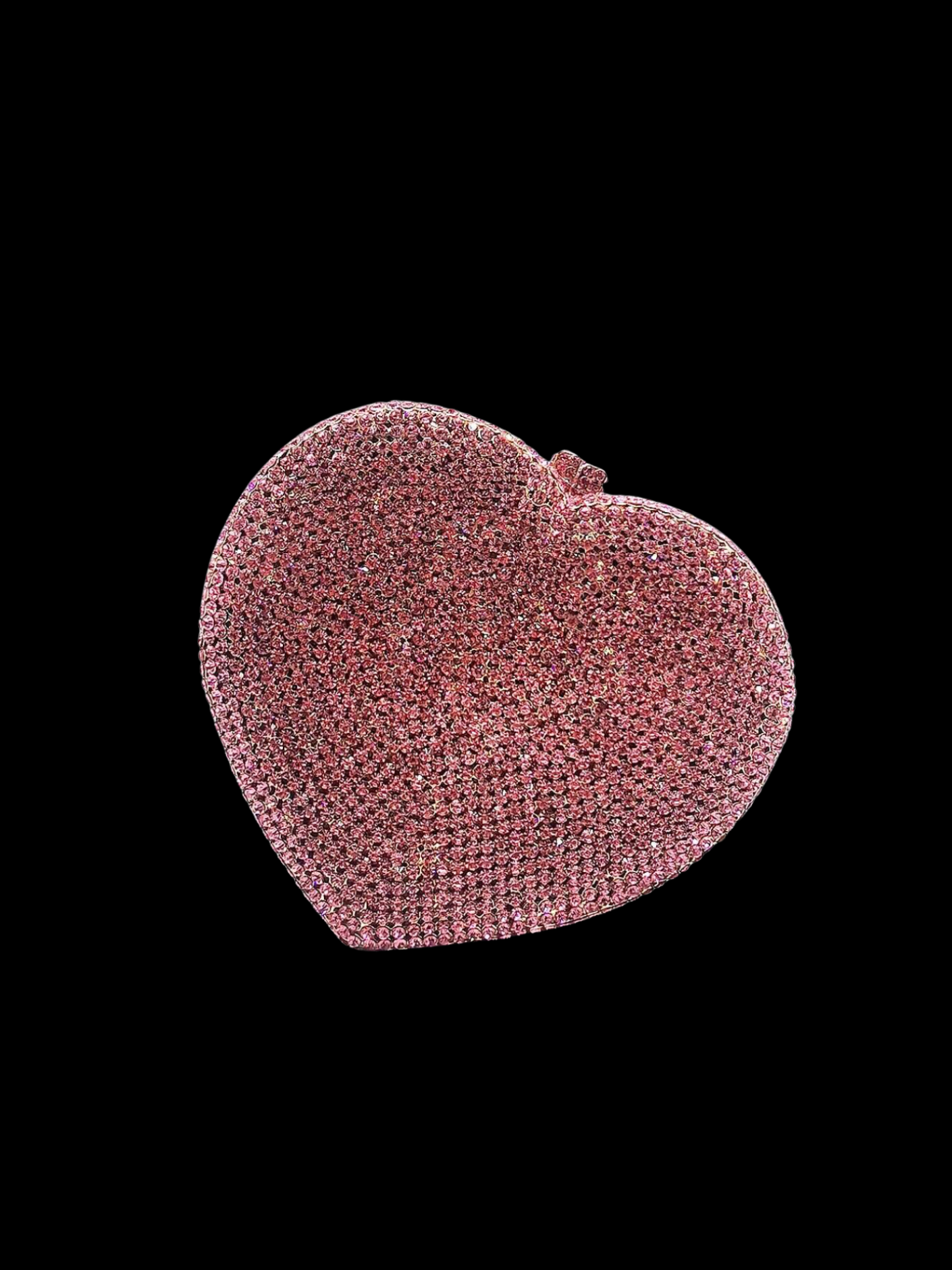 Bolso clutch corazón diamantes