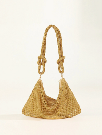 Bolso diamantes nudo