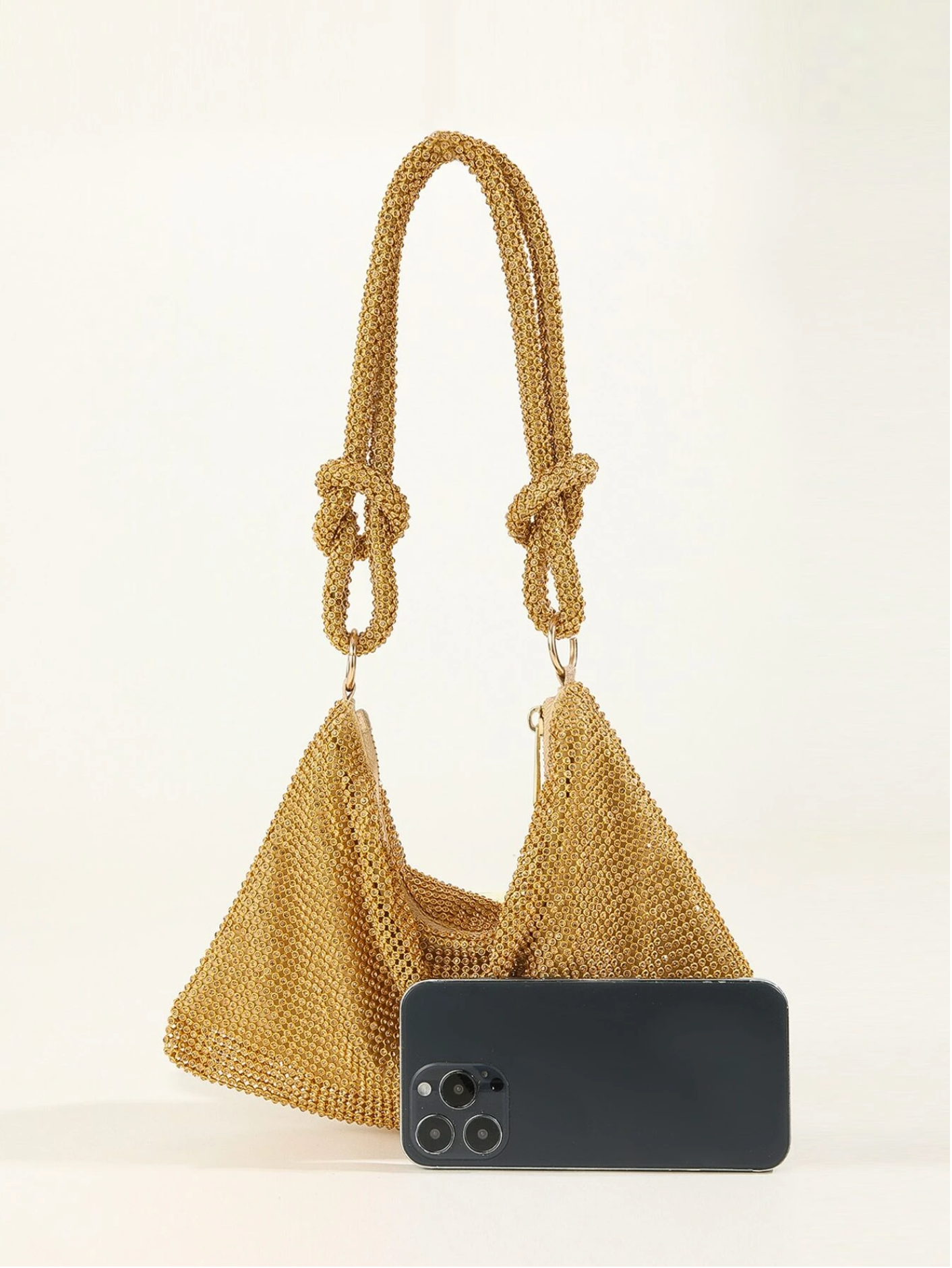 Bolso diamantes nudo