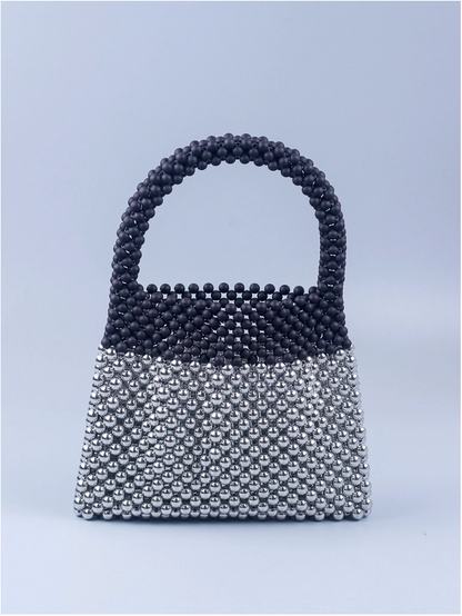 Bolso cuentas bicolor mini