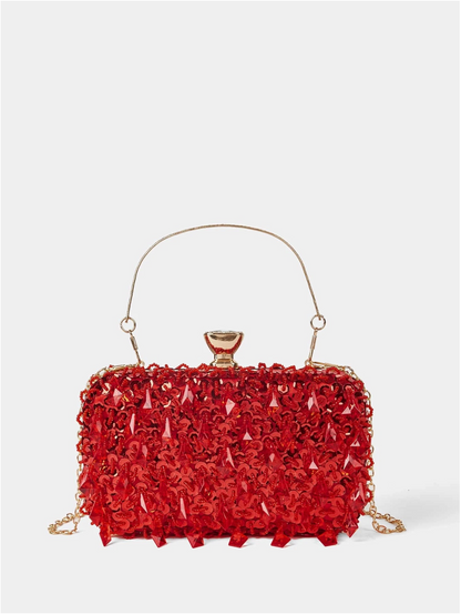 Bolso clutch bordado pedrería
